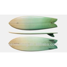 Prancha divertida de design completo de fibra de vidro recém-pintada prancha de surf com revestimento de madeira